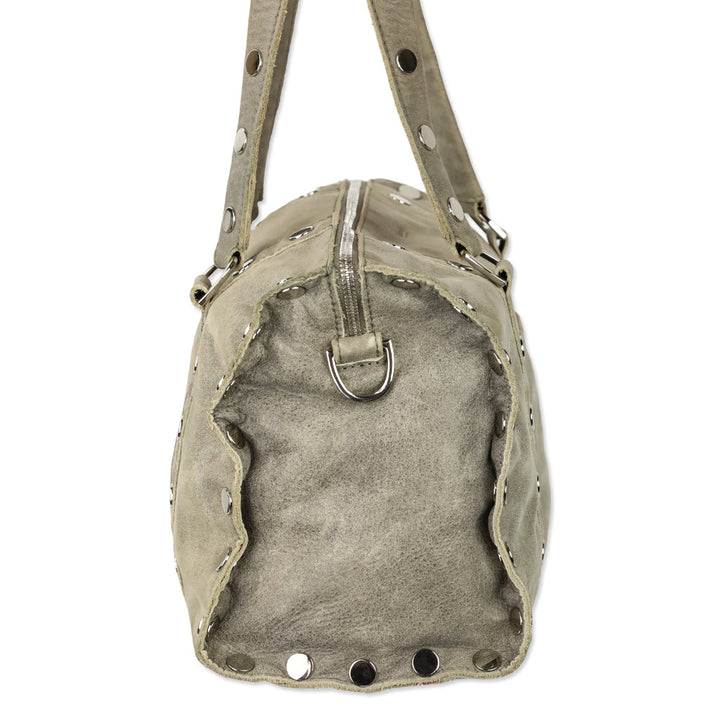 Hammitt Pewter/Brushed Silver Satchel Crossbody