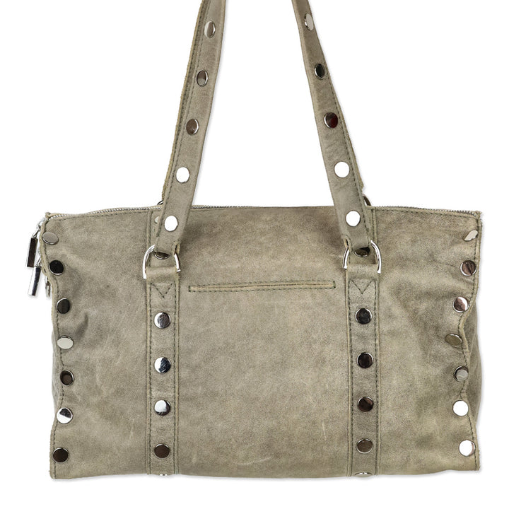 Hammitt Pewter/Brushed Silver Satchel Crossbody
