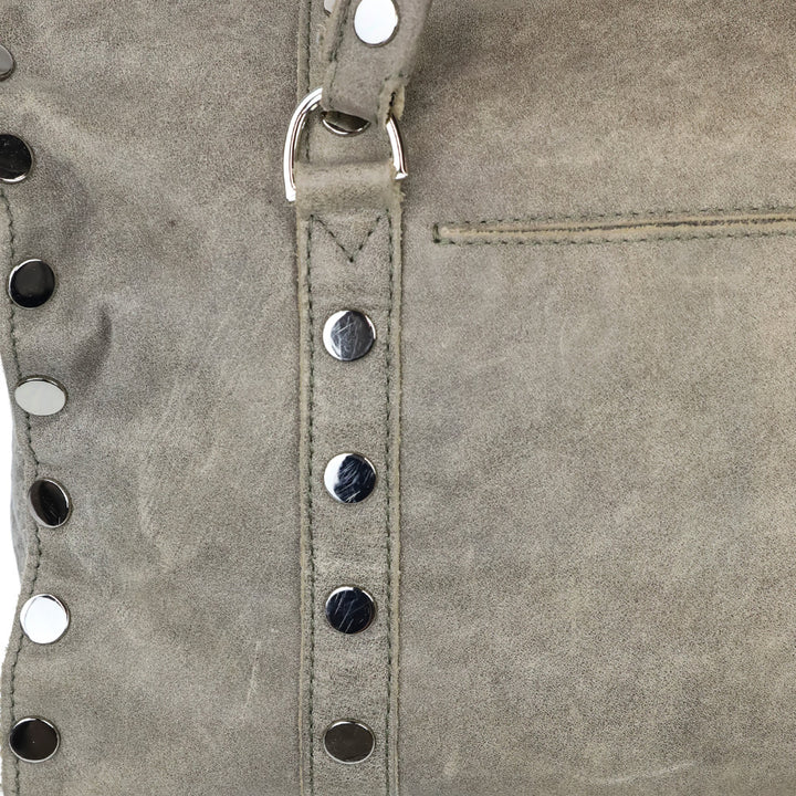Hammitt Pewter/Brushed Silver Satchel Crossbody