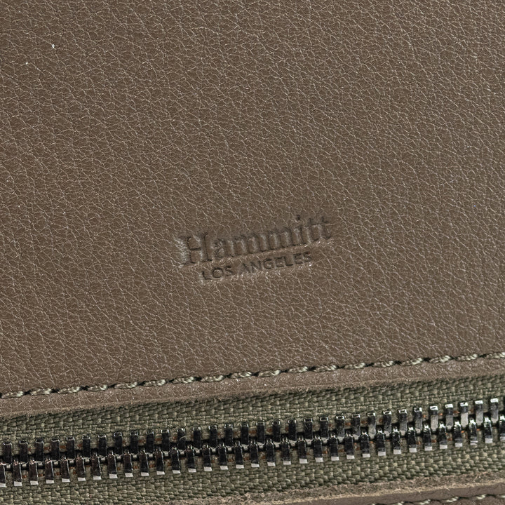 Hammitt VIP Med Black Snakeskin/Taupe Leather Crossbody Clutch