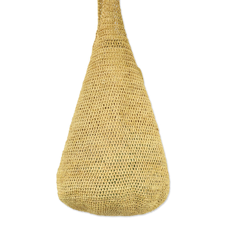 Helen Kaminski Beige Woven Raffia Crossbody Hobo Bag