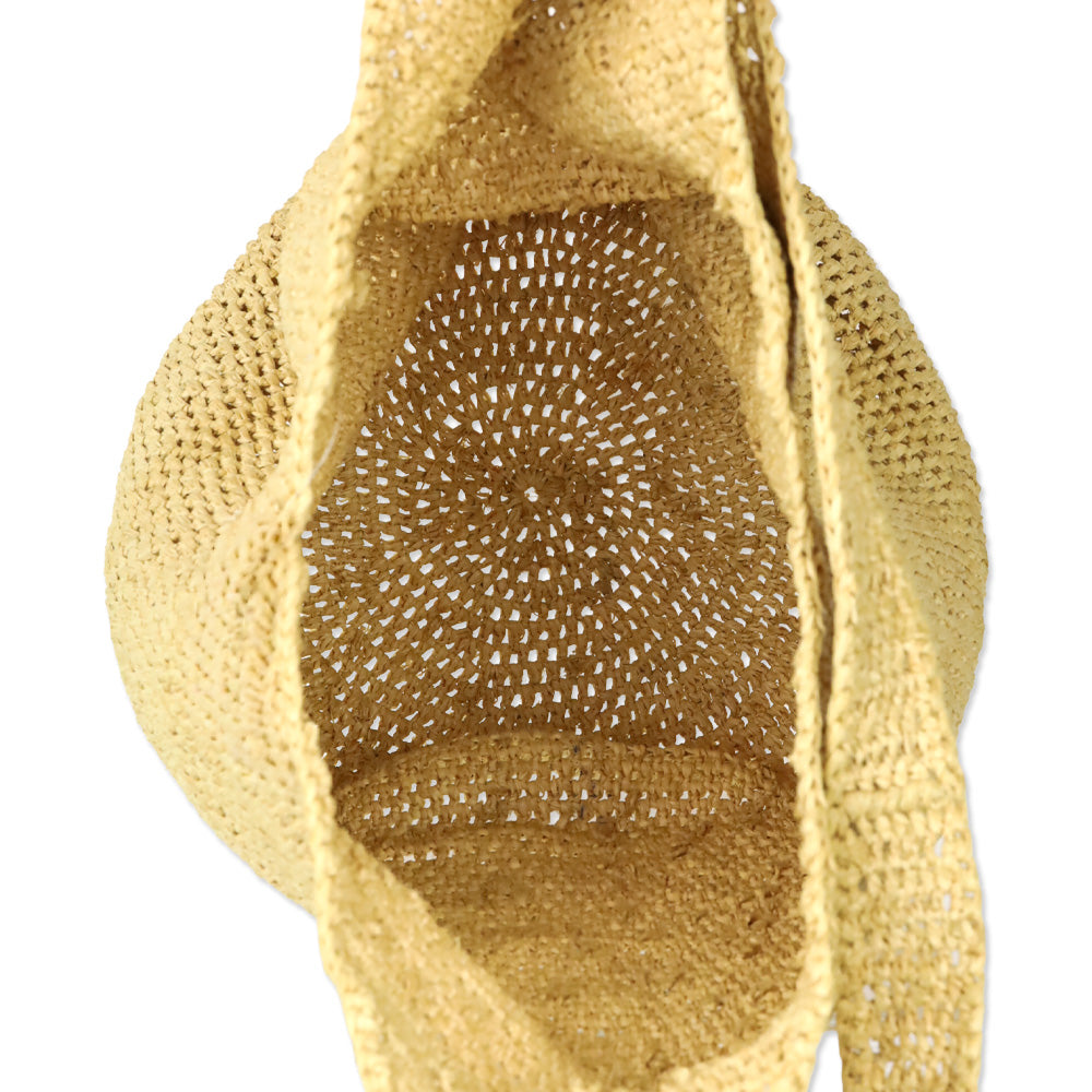 Helen Kaminski Beige Woven Raffia Crossbody Hobo Bag