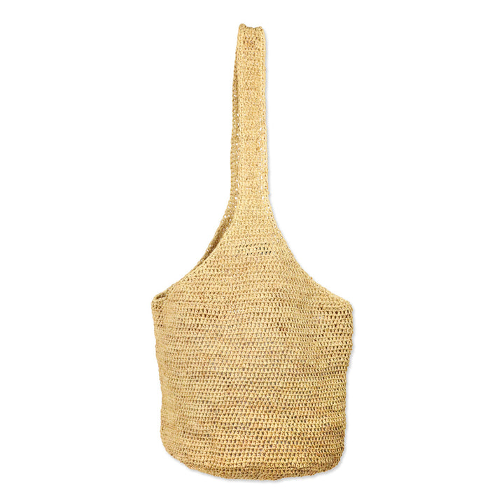 Helen Kaminski Beige Woven Raffia Crossbody Hobo Bag