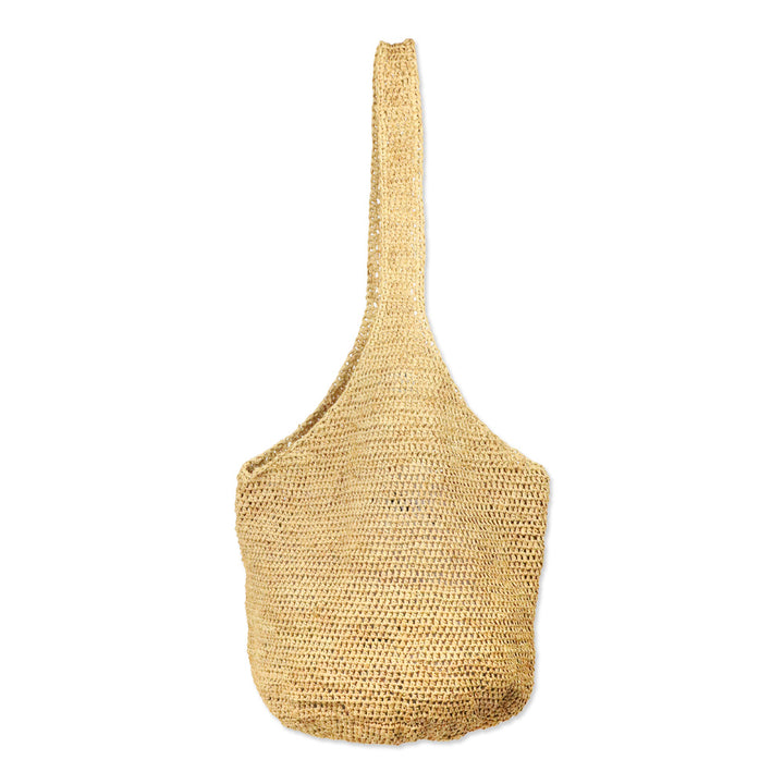 Helen Kaminski Beige Woven Raffia Crossbody Hobo Bag