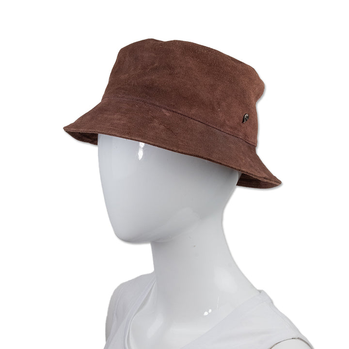 Helen Kaminski Brick Red Suede Bucket Hat