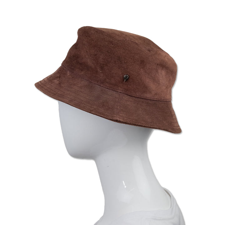 Helen Kaminski Brick Red Suede Bucket Hat