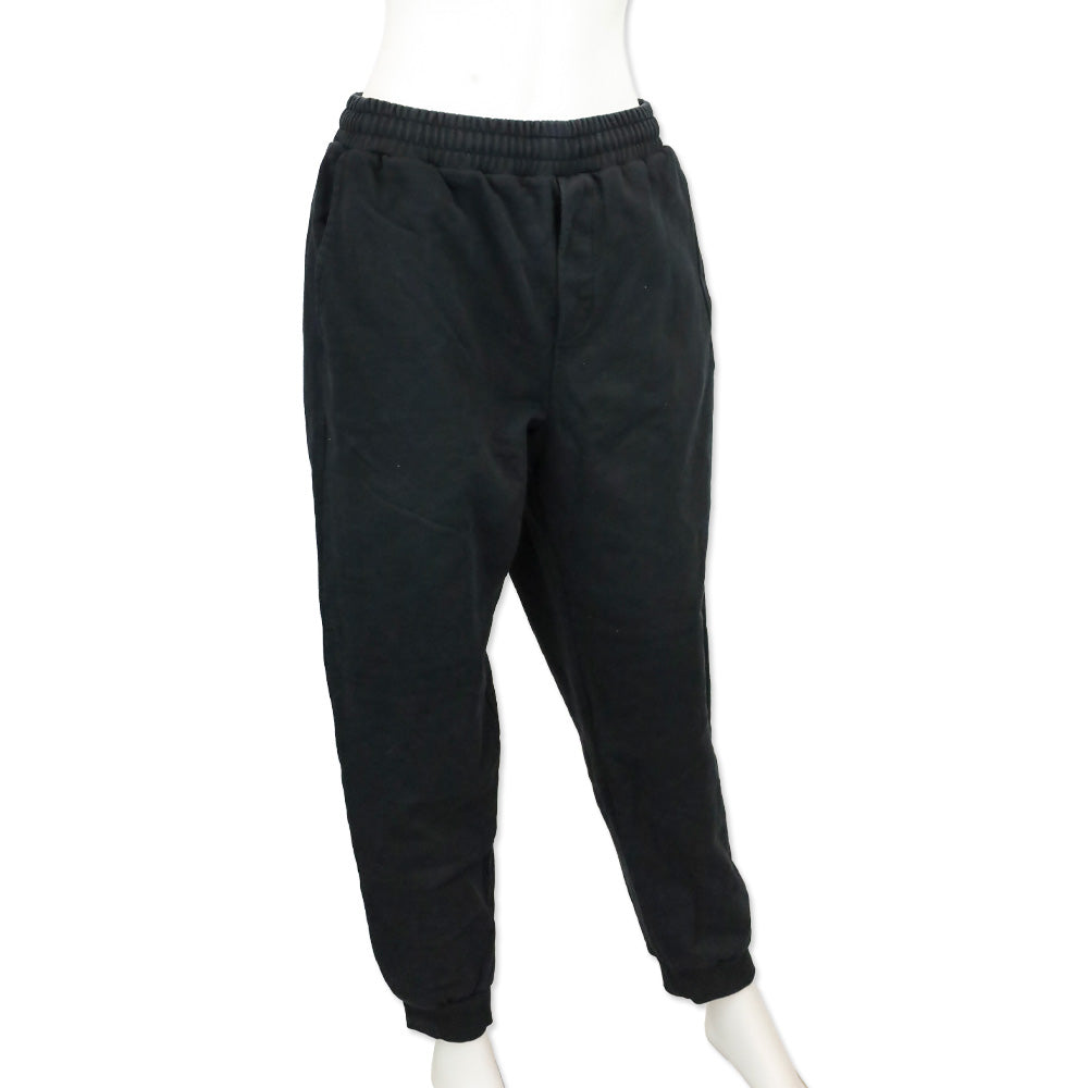 Helmut Lang Men's Core Logo Black Terry Jogger Sweatpants