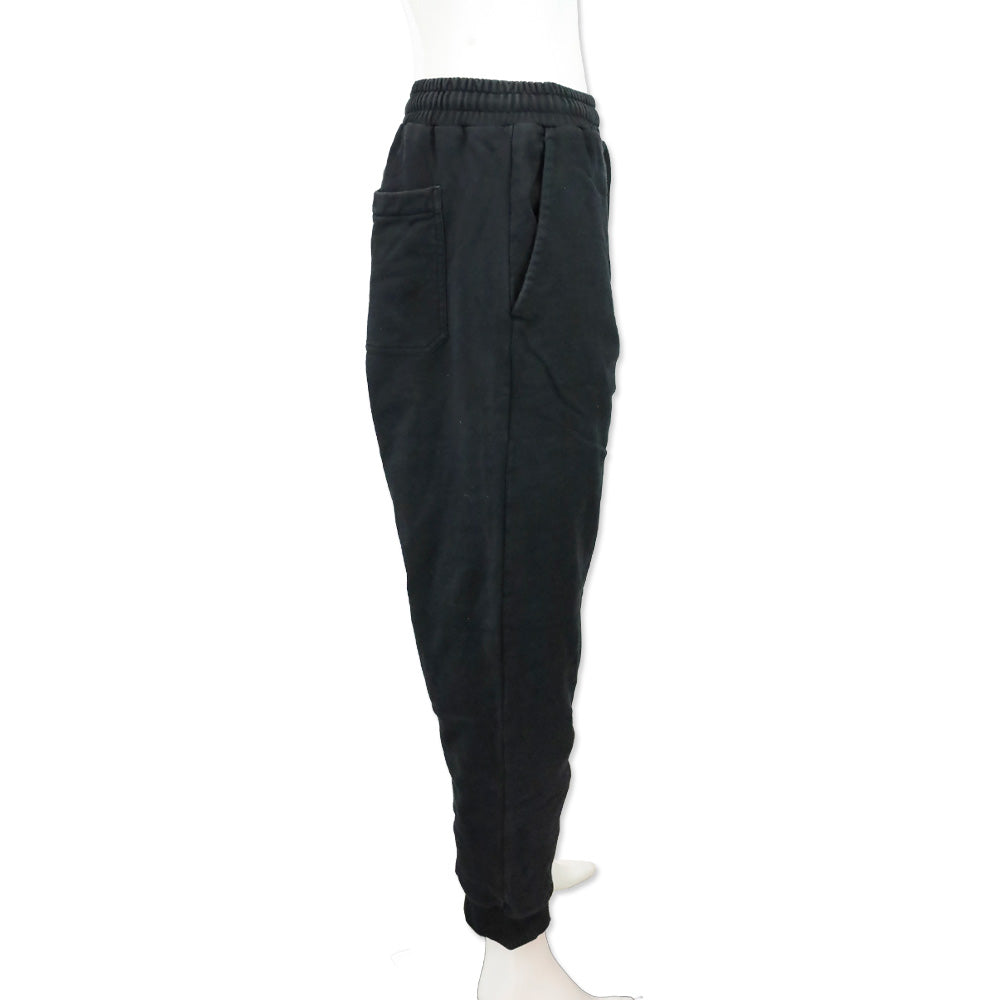 Helmut Lang Men's Core Logo Black Terry Jogger Sweatpants