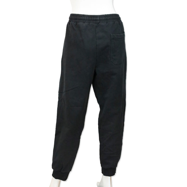 Helmut Lang Men's Core Logo Black Terry Jogger Sweatpants