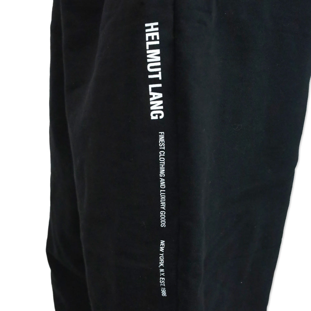 Helmut Lang Men's Core Logo Black Terry Jogger Sweatpants
