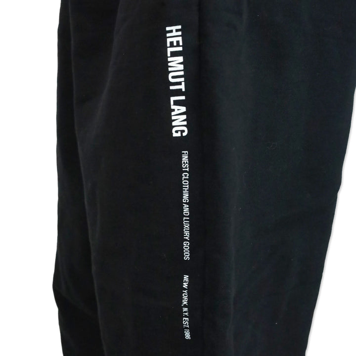 Helmut Lang Men's Core Logo Black Terry Jogger Sweatpants