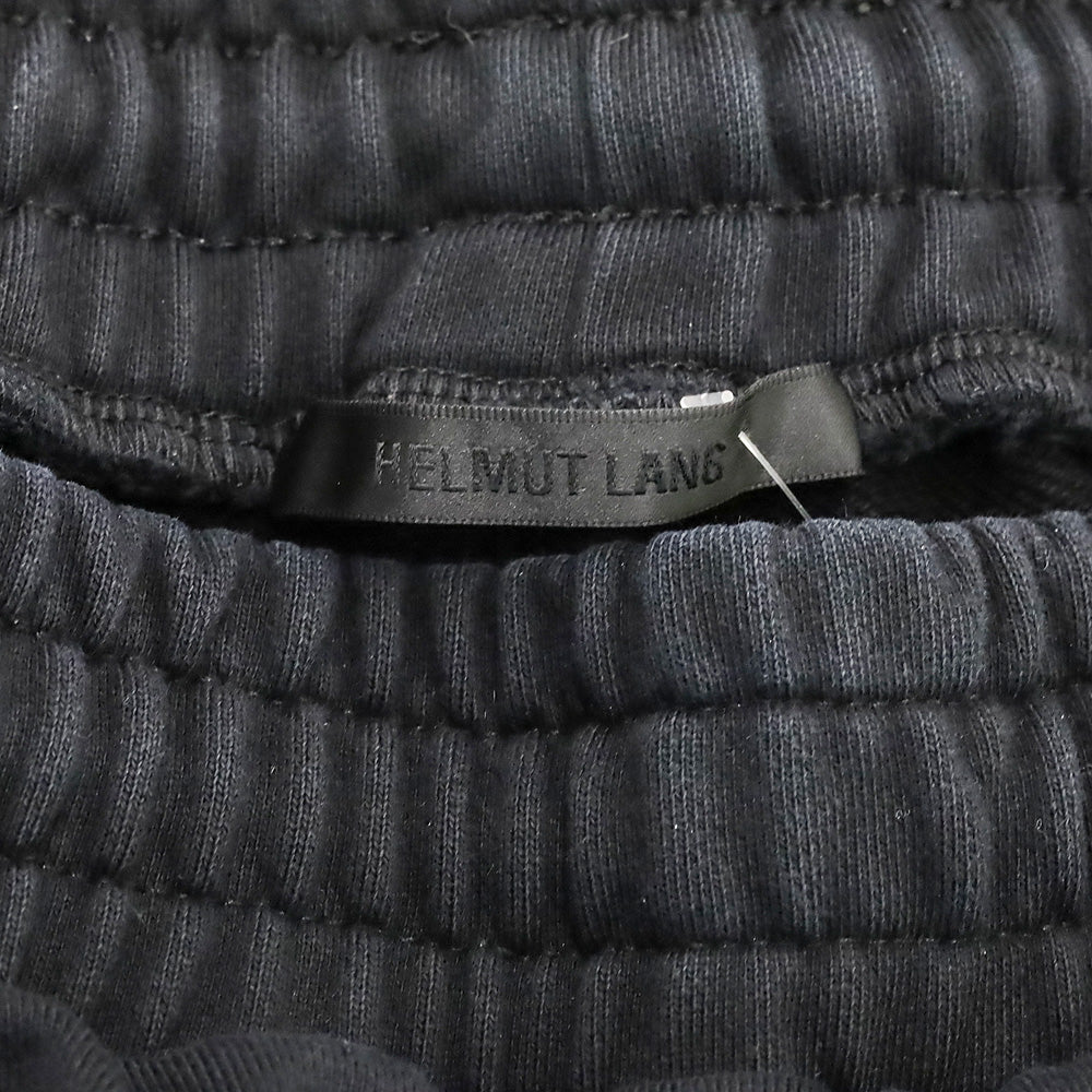 Helmut Lang Men's Core Logo Black Terry Jogger Sweatpants