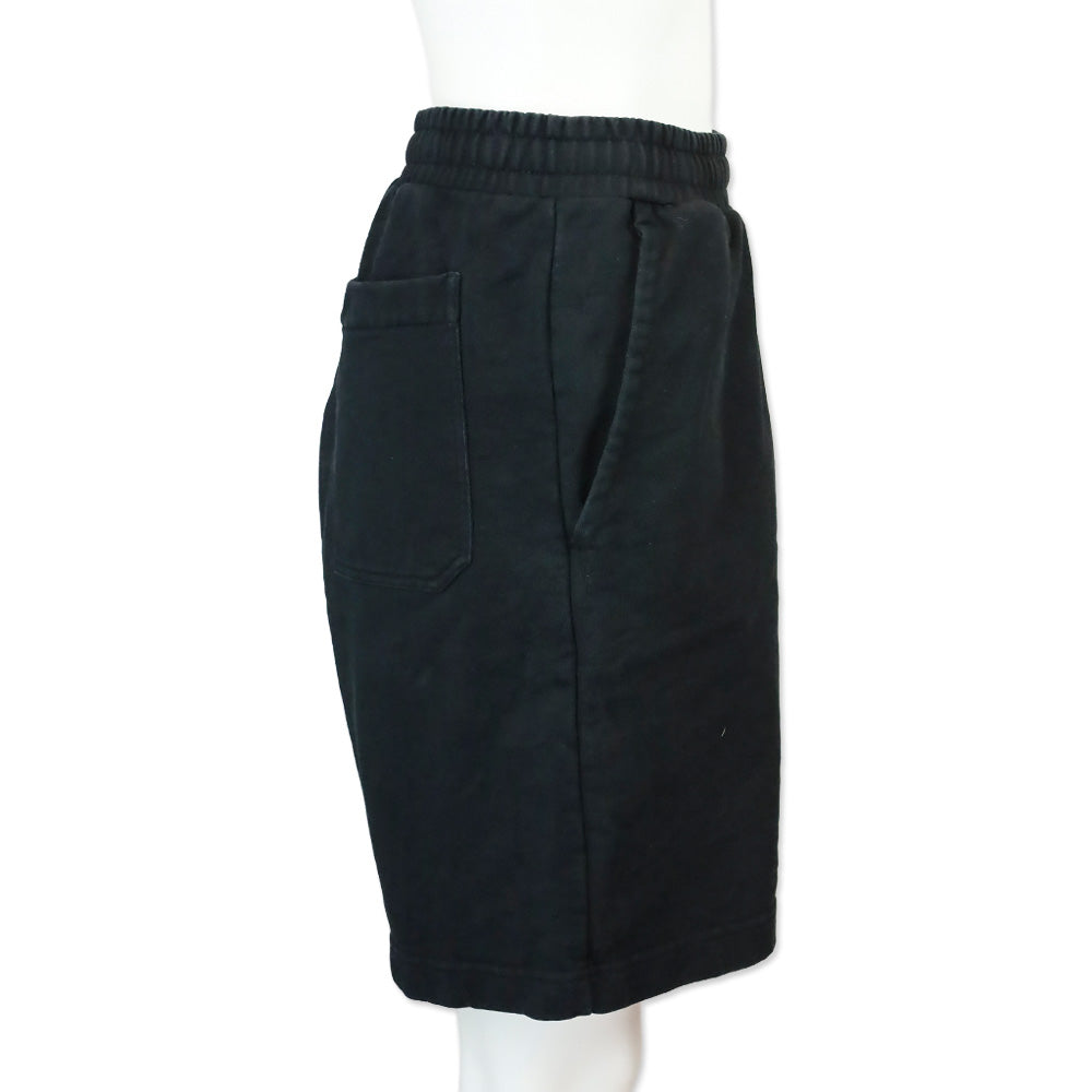 Helmut Lang Men's Core Logo Black Terry Sweat Shorts