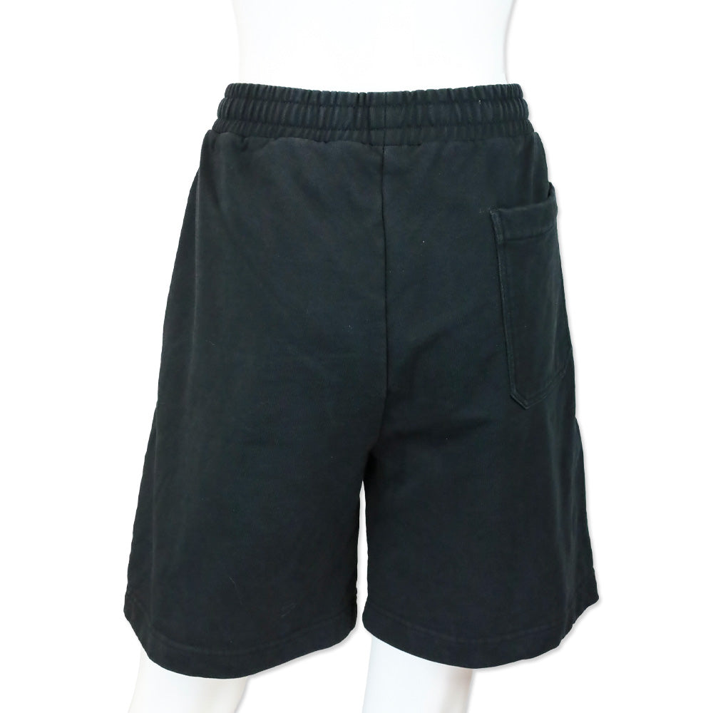 Helmut Lang Men's Core Logo Black Terry Sweat Shorts