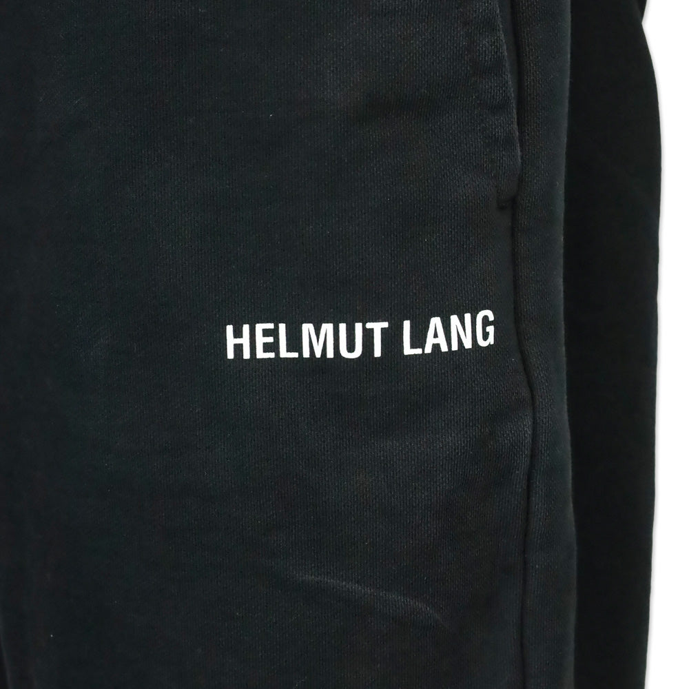 Helmut Lang Men's Core Logo Black Terry Sweat Shorts