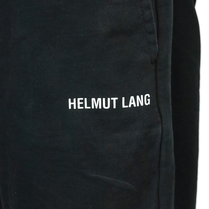 Helmut Lang Men's Core Logo Black Terry Sweat Shorts