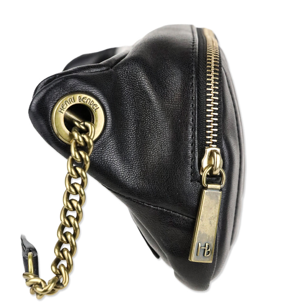 Henri Bendel Black Quilted Leather 712 Belt Bag