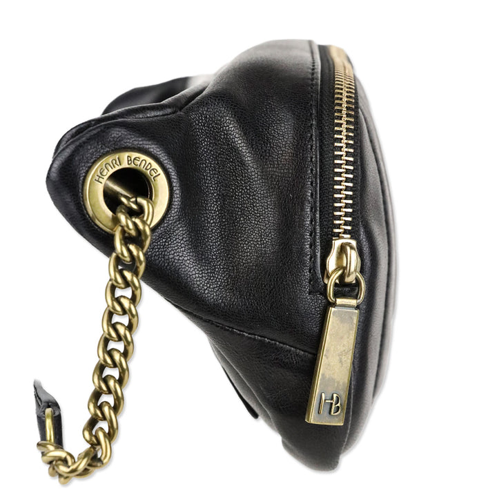 Henri Bendel Black Quilted Leather 712 Belt Bag