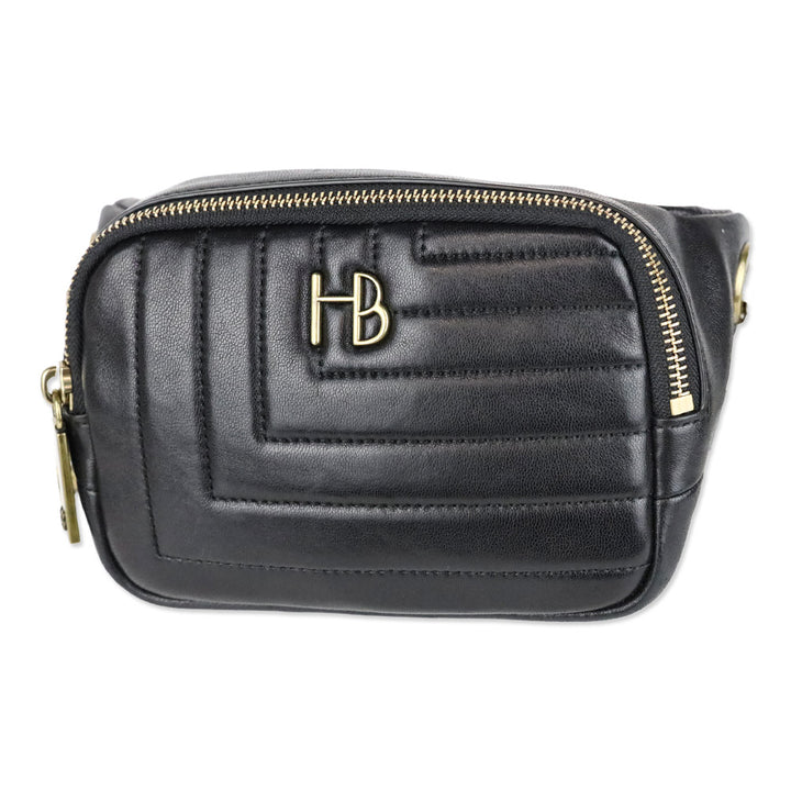 Henri Bendel Black Quilted Leather 712 Belt Bag