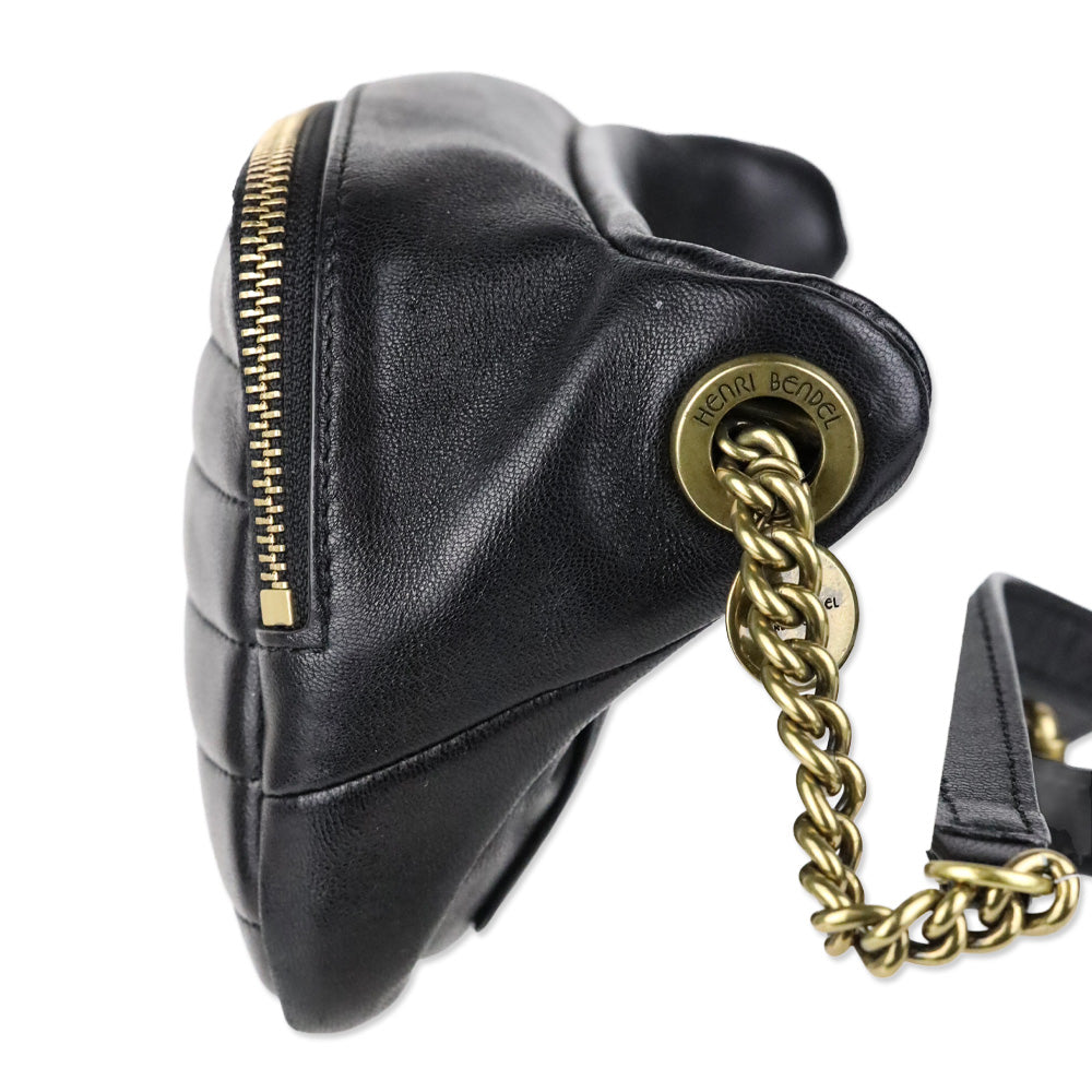 Henri Bendel Black Quilted Leather 712 Belt Bag