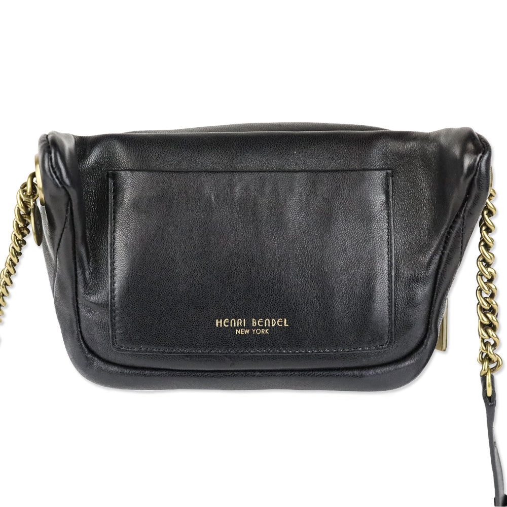 Henri Bendel Black Quilted Leather 712 Belt Bag