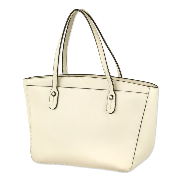 Henri Bendel Cream West 57th Leather Tote