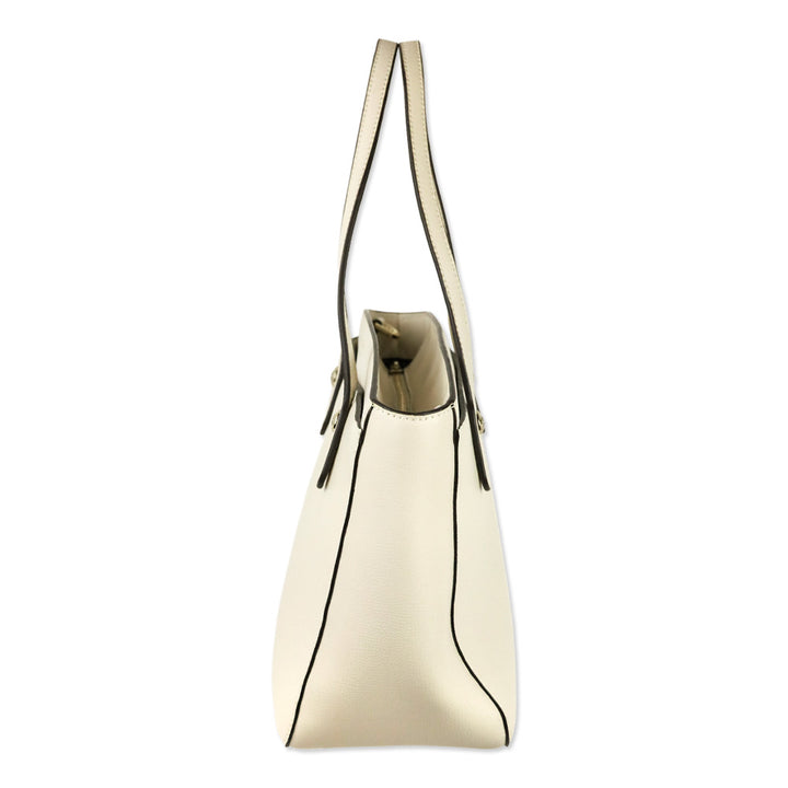 Henri Bendel Cream West 57th Leather Tote