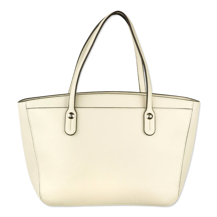 Henri Bendel Cream West 57th Leather Tote