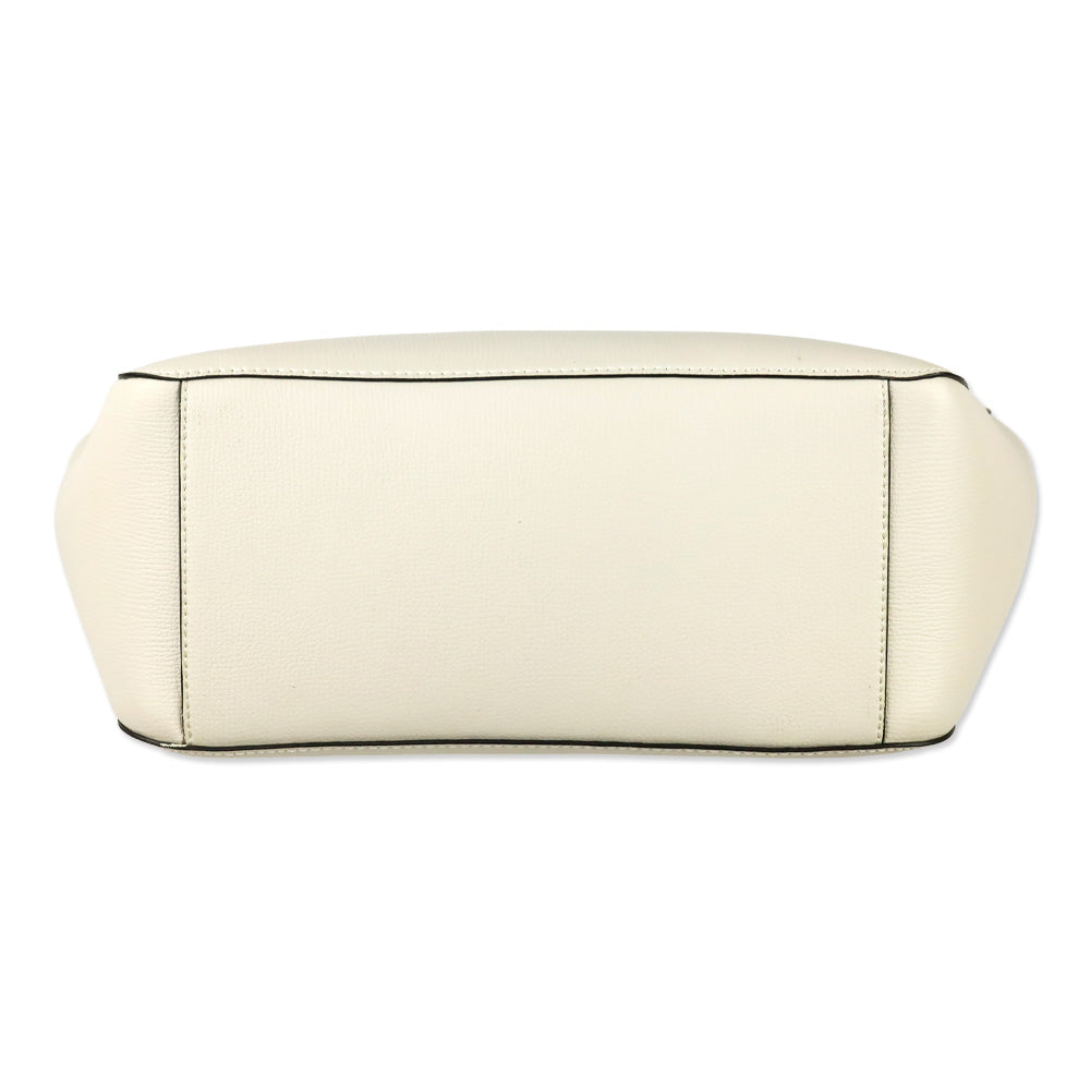 Henri Bendel Cream West 57th Leather Tote