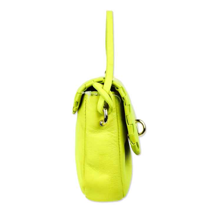 Henri Bendel Neon Green Leather Sutton Mini Bag