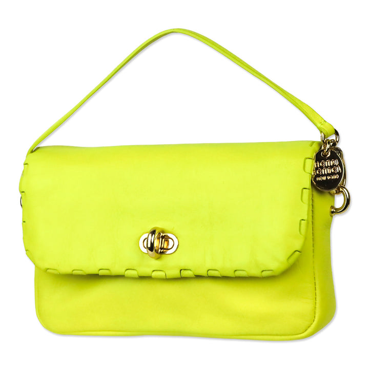 Henri Bendel Neon Green Leather Sutton Mini Bag