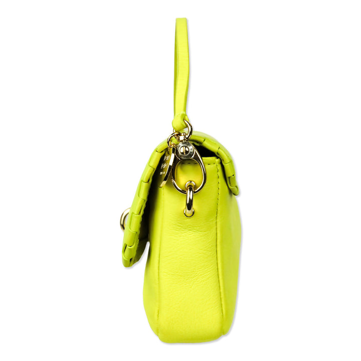 Henri Bendel Neon Green Leather Sutton Mini Bag
