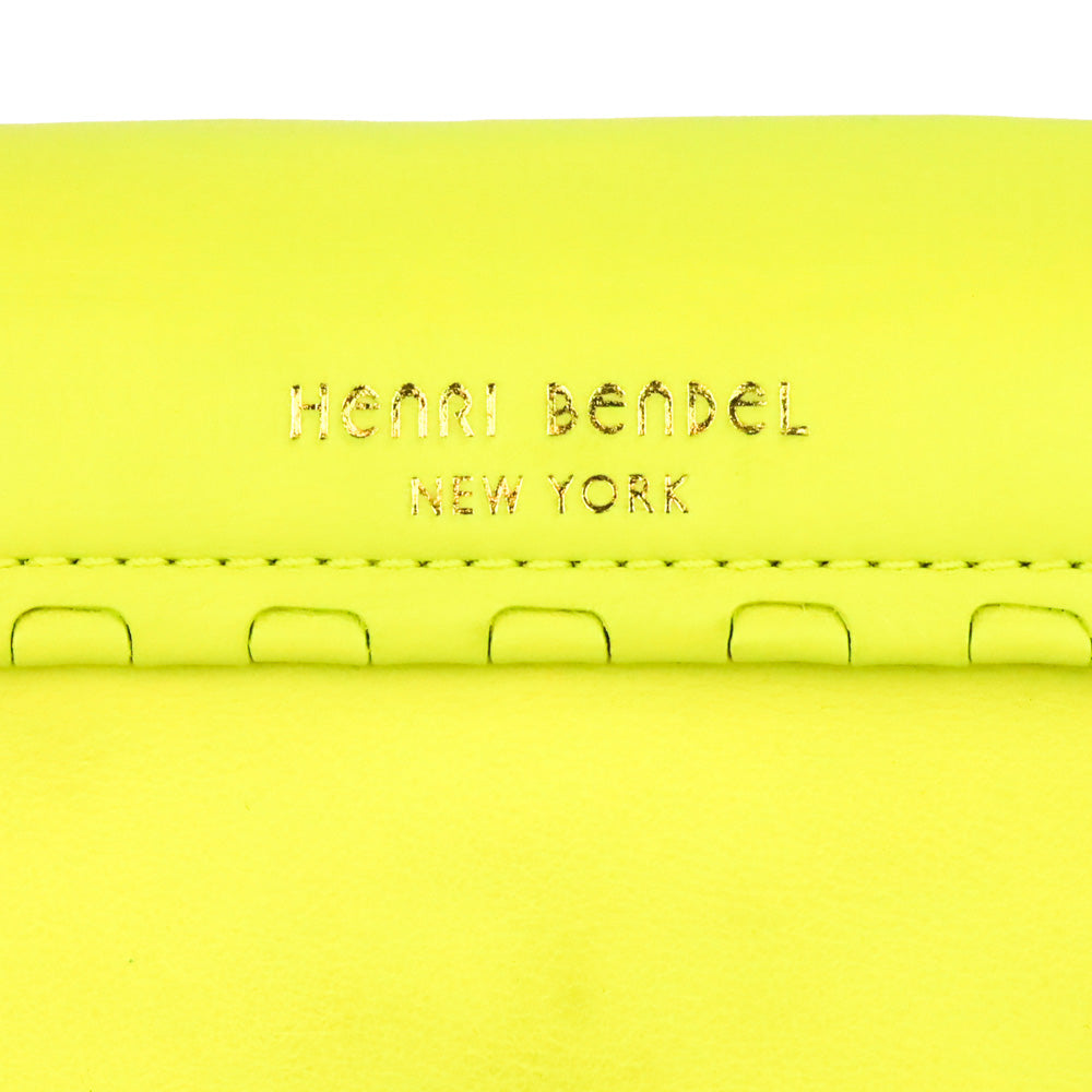 Henri Bendel Neon Green Leather Sutton Mini Bag