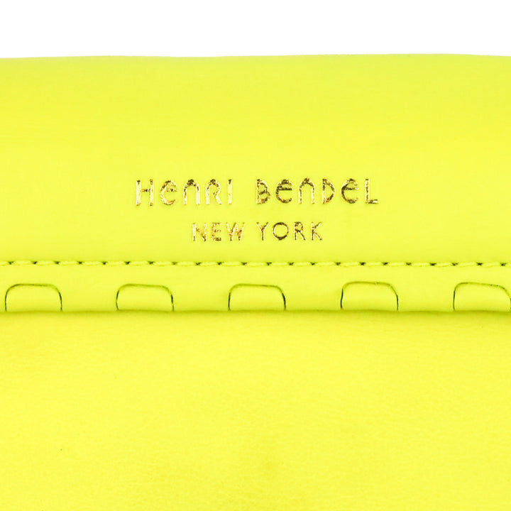 Henri Bendel Neon Green Leather Sutton Mini Bag