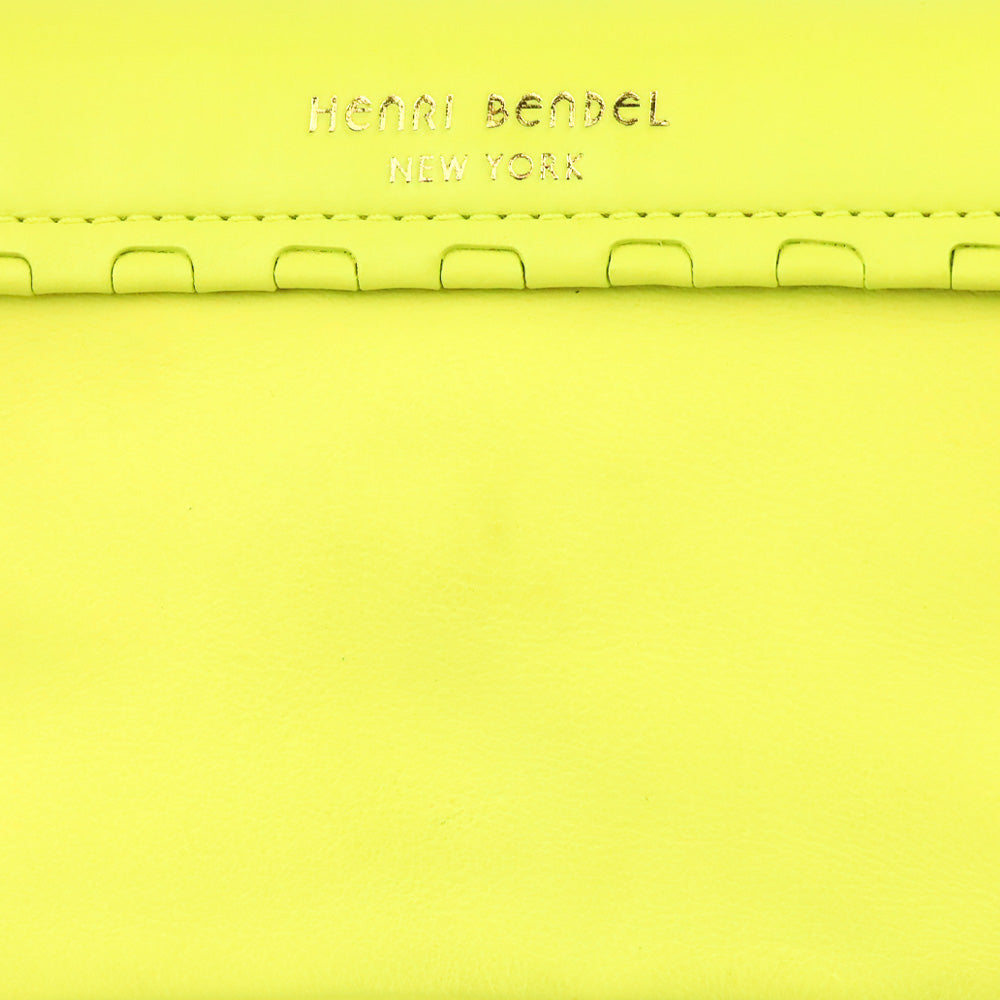 Henri Bendel Neon Green Leather Sutton Mini Bag