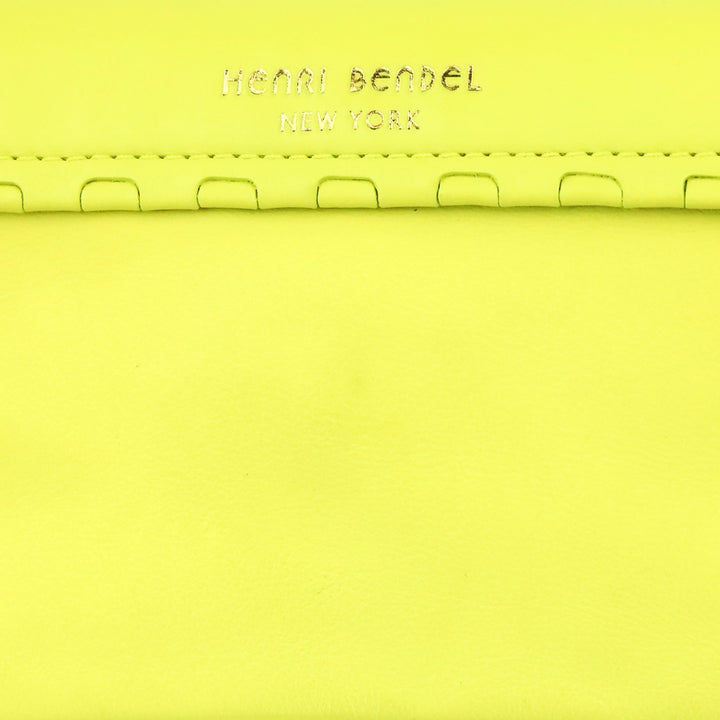 Henri Bendel Neon Green Leather Sutton Mini Bag