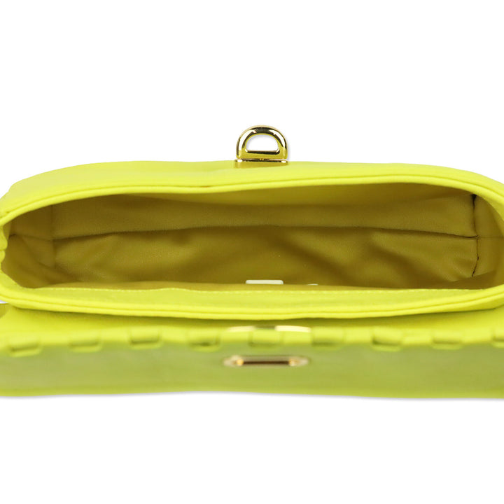 Henri Bendel Neon Green Leather Sutton Mini Bag
