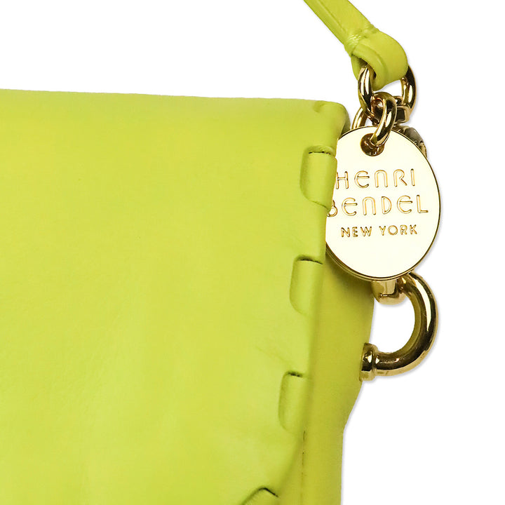 Henri Bendel Neon Green Leather Sutton Mini Bag