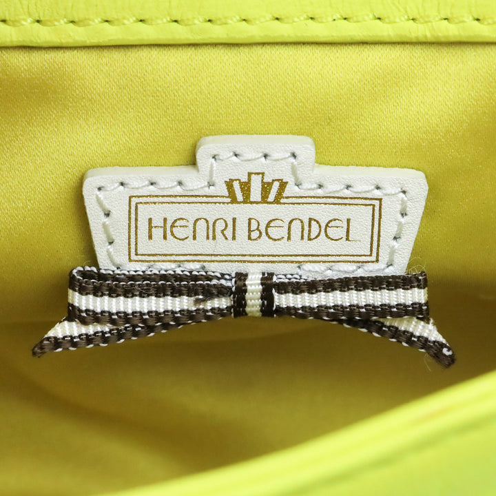 Henri Bendel Neon Green Leather Sutton Mini Bag