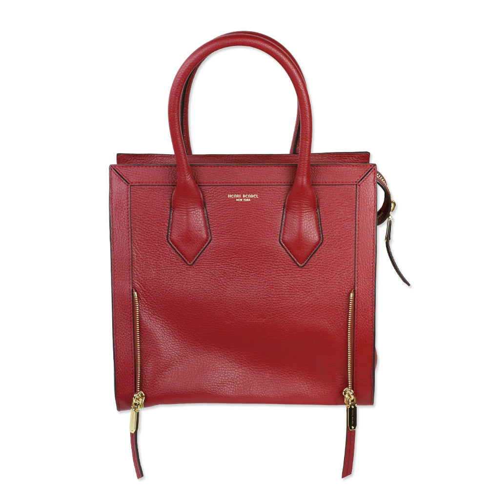 Henri Bendel Red Leather Rivington Tote