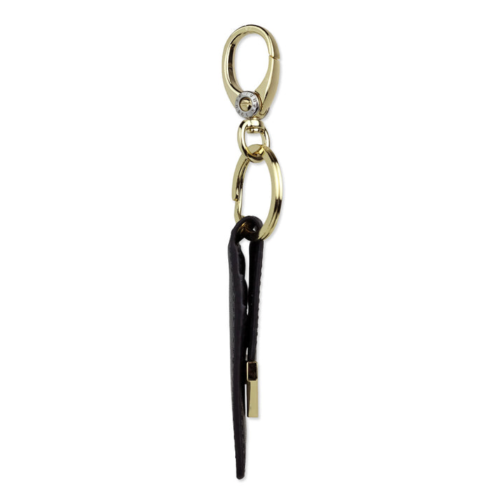 Henri Bendel W 57th Black Leather Card Key Holder