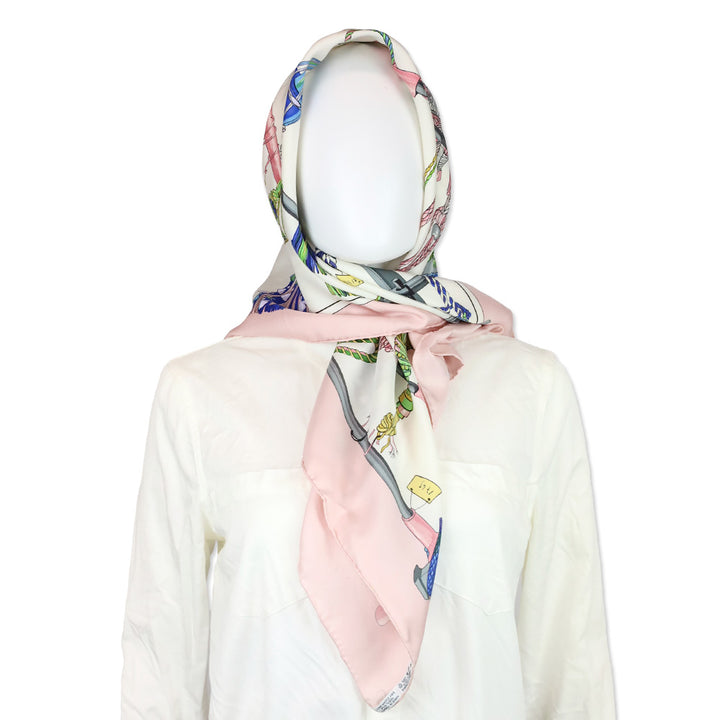 Hermès 2004 Pink Passementerie by F Héron Silk Scarf