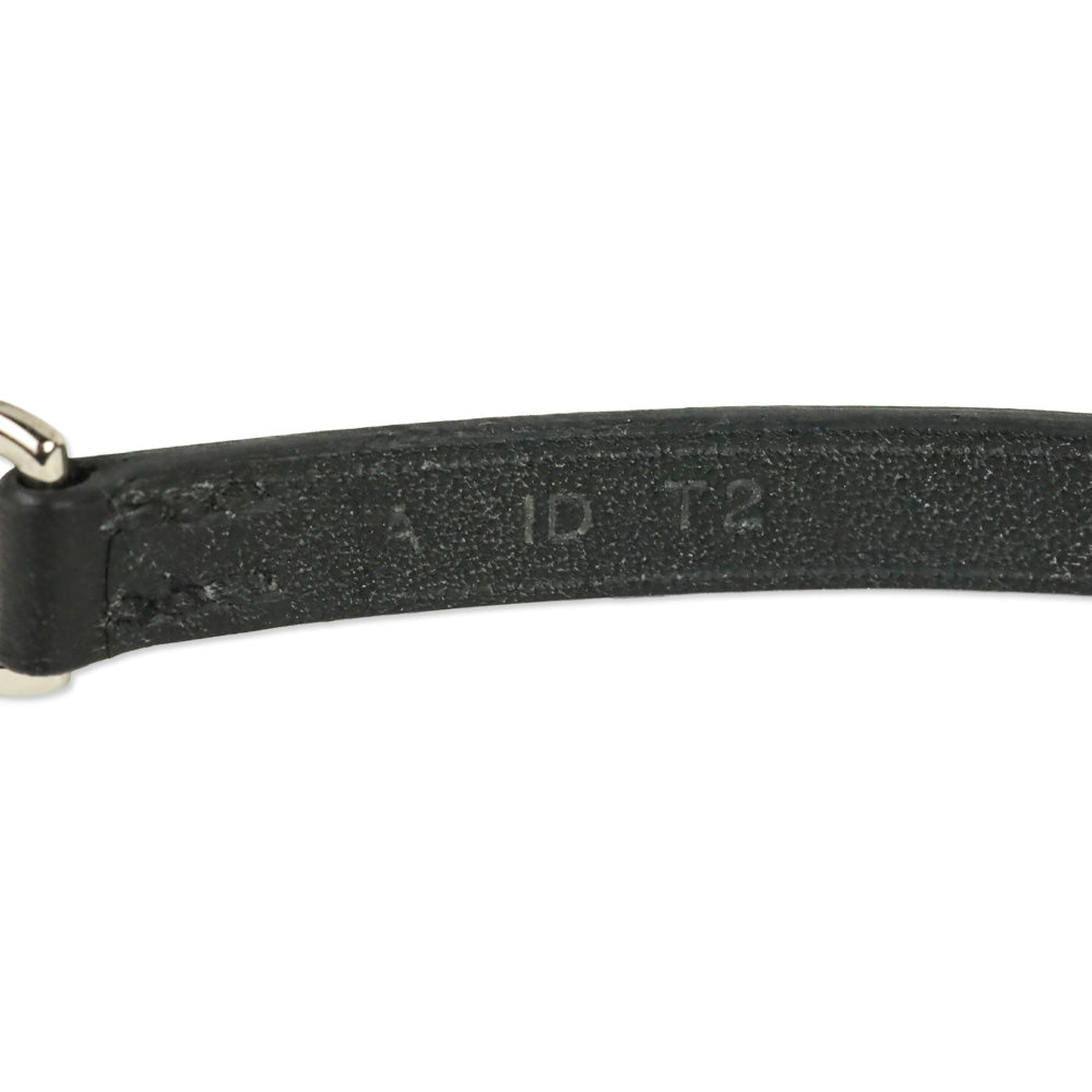 Hermès Black Etrier Double Tour Bracelet