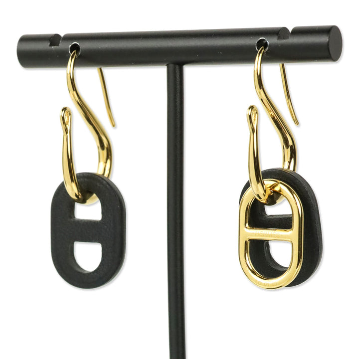 Hermès Black O'Maillon Earrings