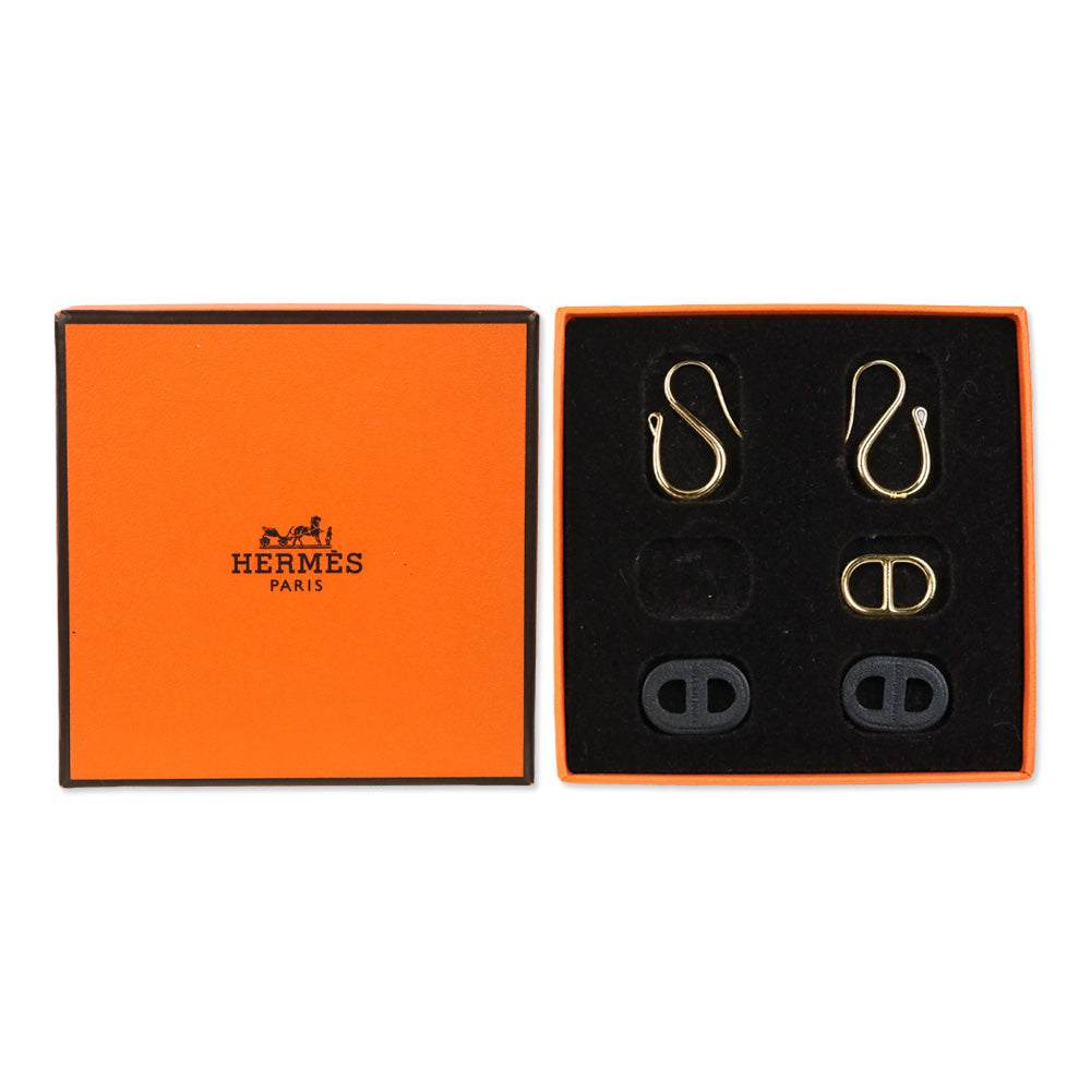 Hermès Black O'Maillon Earrings
