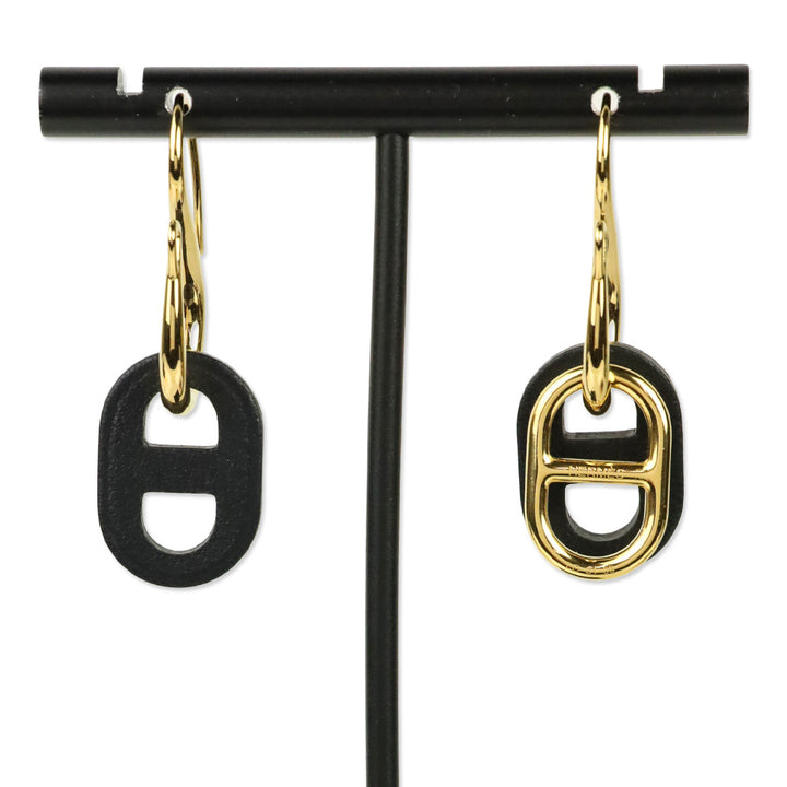 Hermès Black O'Maillon Earrings