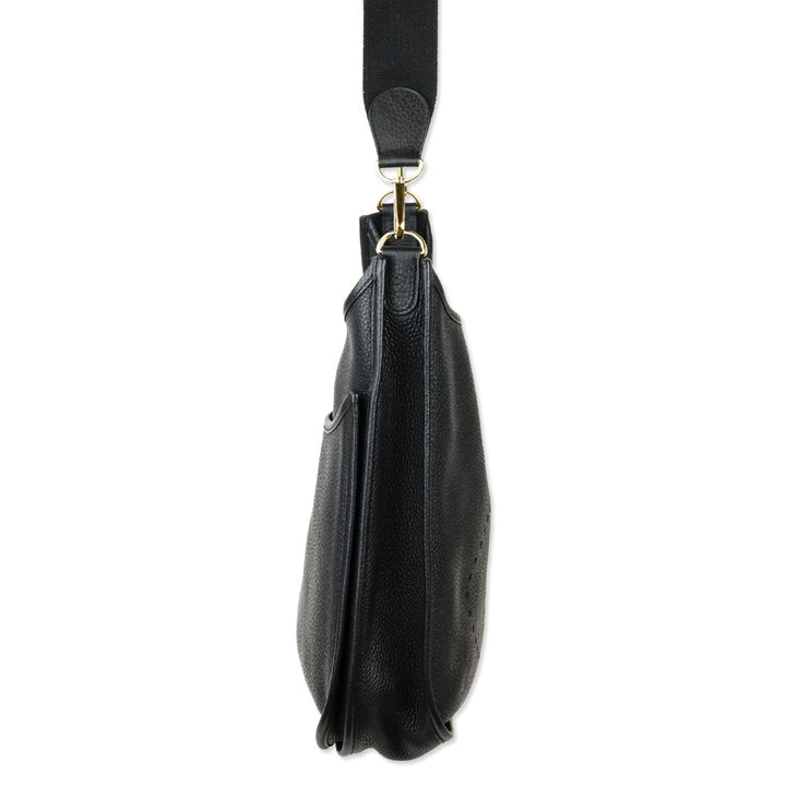 Hermès Black Taurillon Clemence Evelyne III 33 GM Gold Hardware