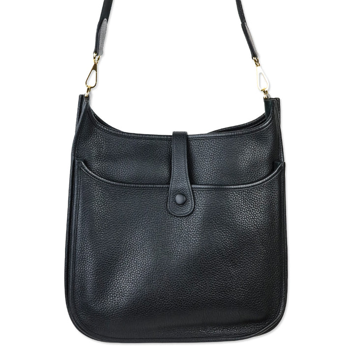 Hermès Black Taurillon Clemence Evelyne III 33 GM Gold Hardware