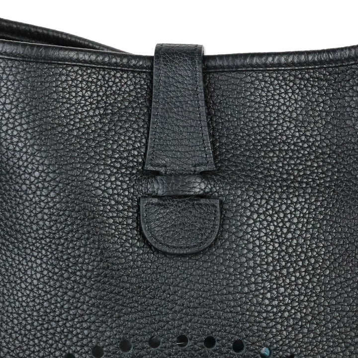 Hermès Black Taurillon Clemence Evelyne III 33 GM Gold Hardware