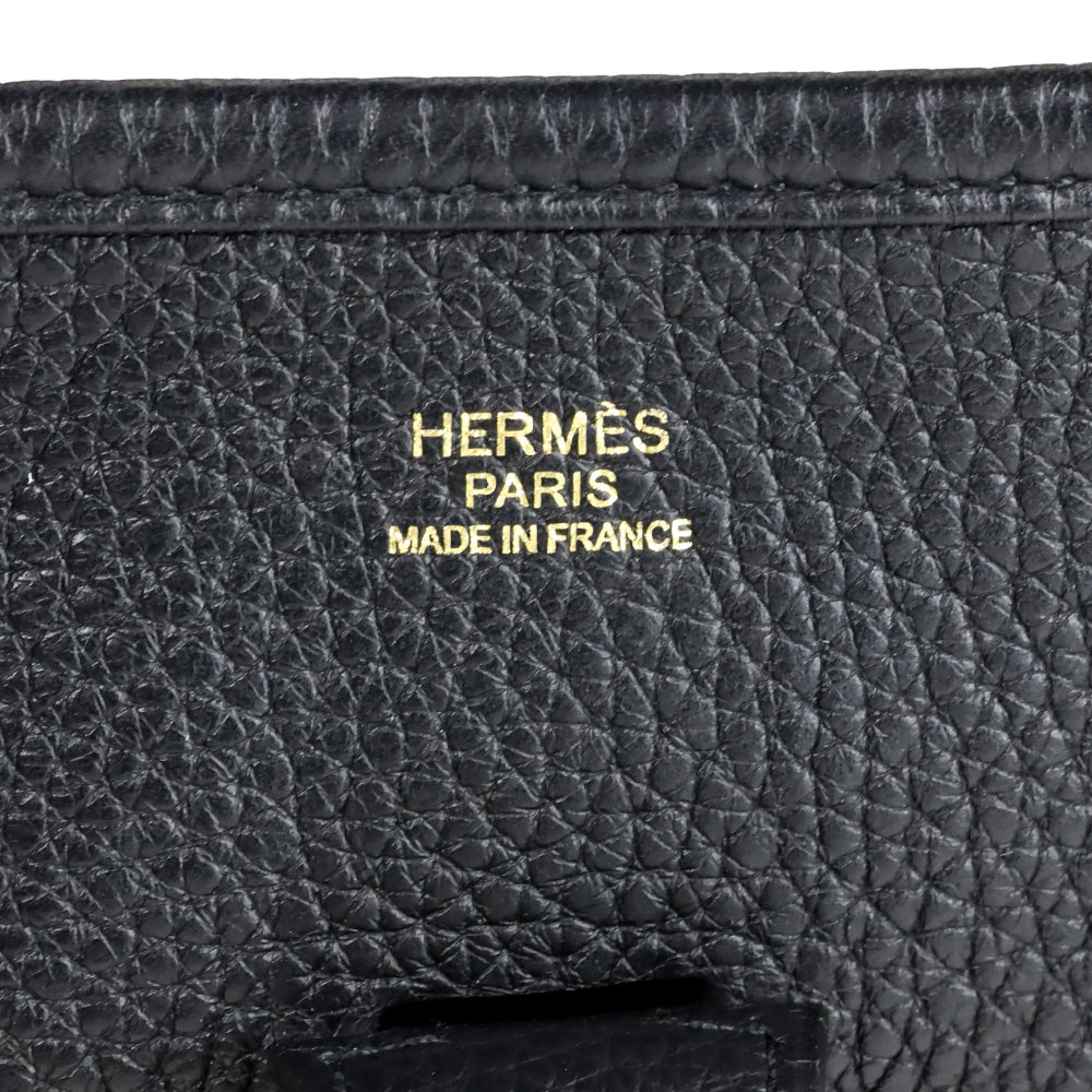 Hermès Black Taurillon Clemence Evelyne III 33 GM Gold Hardware